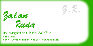 zalan ruda business card